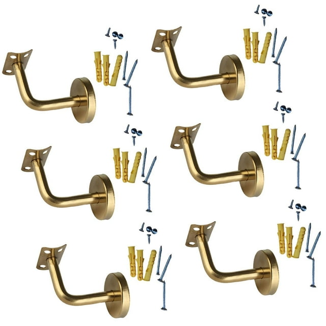 6 soportes para barandilla de escalera, pasamanos fijos para escalera 6 cm x 8 cm