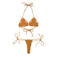 thumbnail image 4 of Miutii Women Sexy Handmade Micro Bikini Lingerie Set Crochet G-string String Bathing Suit Swimsuit Orange M, 4 of 7