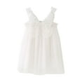 thumbnail image 1 of MIASHUI Robe à Bretelles Sans Manches pour Tout-Petites Filles pour Fête Dansante et Blanc, 2-3 Ans, 1 of 4