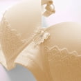 thumbnail image 4 of YLOMAY Tshirt Bras for Women Underwear Woman Adjustable Straps Lace No Underwire Bras Solid Color Thin Brassiere Loose Everyday Wear Beige 40/90C, 4 of 5