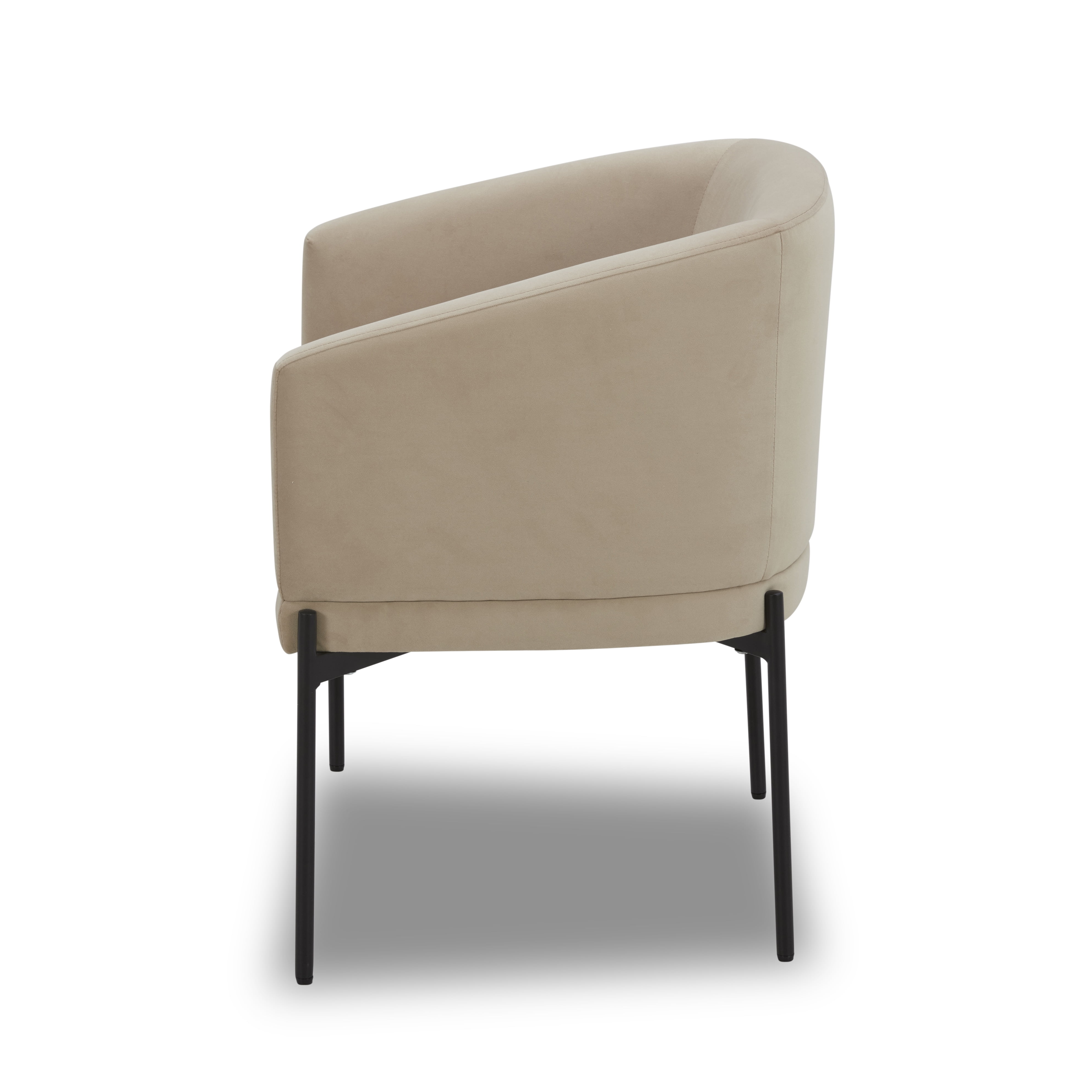 Better Homes & Gardens Wyatt Velvet Dining Chairs, Beige, 2 Pack