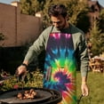 thumbnail image 3 of Colorful Tie Dye Bib Apron with Pocket Chef Aprons Waterproof Bib Aprons for Women Men Chef Cooking Aprons for Kitchen Cool BBQ Grilling, 3 of 7