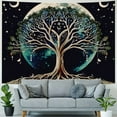 thumbnail image 4 of PRATYUS Moon Phase Tree of Life Tapestry Nature Flower Plant Butterfly Tapestries Boho Mandala Spiritual Tapestry Aesthetic Wall Hanging for Home Decor Bedroom Living Room Dorm Decor  Painting, 4 of 6