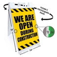 thumbnail image 2 of We Are Open During Construction (24" X 36") Vinyl Decal Only (Pack of 2) |Sign|Sticker|Poster, 2 of 2