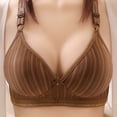 thumbnail image 2 of Gyexs Women's Push Up Wireless Bra Support Comfort No Underwire Bralette Everyday Wear Underwear Jelly Bras for Women, Brown, Size 40, 2 of 4