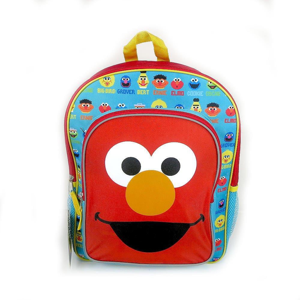Fast Forward Sesame Street Elmo Backpack Red and Blue with Yellow