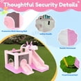 thumbnail image 6 of Mukidy 114''x 114'' x 92.5'' Inflatable Bounce Houses for Kids 3-10 with Blower Double Slide and Ball Pit/Indoor Bouncy House, PVC, Child, Teen, Toddler，Pink, 6 of 9