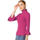 thumbnail image 1 of INSPIRE CHIC Suéter De Cuello Alto De Manga Larga Con Volantes Para Mujer Jersey De Punto Elástico Con Corte Ajustado Rosa roja M, 1 of 6