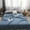 Blue, variant on Cotton Thermal Blanket Twin Size | 200x150cm All Season Breathable Soft Bed Throw | Blue Cotton Blanket for Year-Round Comfort & Easy Care