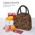 thumbnail image 5 of Honeii Burger Fries Print Insulated Lunch Bag Women Reusable Lunch Box with Pocket for Work Picnic Travel -One Size, 5 of 6