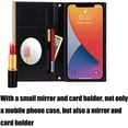 thumbnail image 3 of Wallet Case Apply to iPhone XR,Luxury Fashion Flip Purse Leather Bag with Card Slots Crossbody Chain Shoulder Strap with Mirror Bracket Shockproof Protector (iPhone XR, Black), 3 of 7