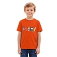 thumbnail image 5 of Kids Back To School Graphic Short Sleeve T-Shirt, Unisex Crew Neck Cute School Supply Print Casual Tee for Boys Girls Daily School Outdoor Wear(Orange,1-2 Years), 5 of 5