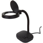Stalwart 40 LED 5x Desktop Magnifier Gooseneck Lamp, Black
