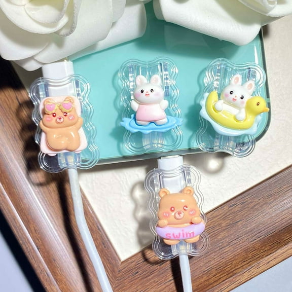 Tianyeda 4Pcs Charging Cord Protectors For iPhone charging Cable