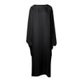thumbnail image 4 of Butterfly Abaya Dress for Women, Satin Solid Color Batwing Sleeve Maxi Kaftan, Soft Comfy Breathable Robe for Summer & Eid, 4 of 5