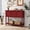Red, variant on HLR Console Table with 2 Drawers, Retro Entryway Table with 2 Door Cabinets and Open Storage Shelf, Red