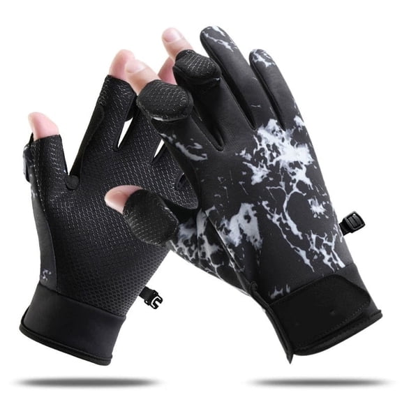 Fishing Gloves Men & Women, Ice Fishing Gear Hunting Gloves for Men Cold Weather, Kayak Gloves Fly Fishing Gear Cold Weather Hunting Gear(L)