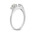 thumbnail image 6 of 14K White Gold Ring Band Wedding Diamond Round Wrap, Size 6, 6 of 7