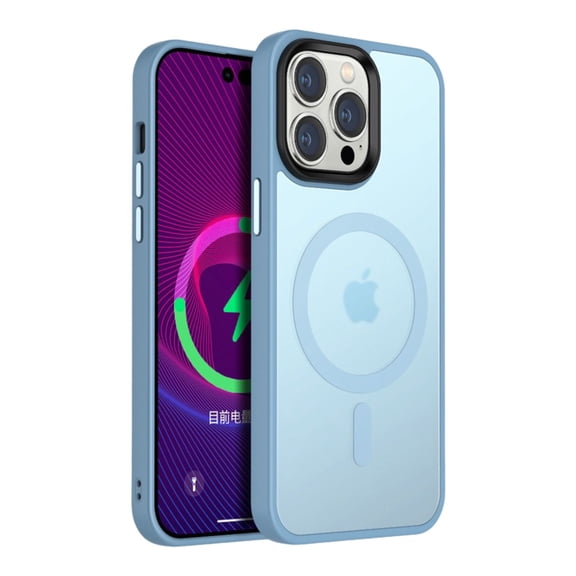 For iPhone 14/15 - Peak Blue Smart Charging Silicone Case