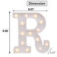 thumbnail image 3 of LED Marquee Letter Lights Sign, Light Up Alphabet Letter for Home Party Wedding Decoration R, 3 of 5