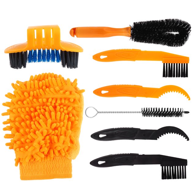 MasteelfCA 8 Pcs Bike Cleaning Brush Set Cleaning KIt for Bike Chain Tire Sprocket Wheel