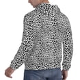 thumbnail image 3 of KLL Black Leopard Print Mens Hoodie Long Sleeve Casual Pullover Hooded Sweatshirt Fashion Drawstring Hoodies with Pocket-4X-Large, 3 of 6