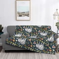 thumbnail image 3 of Salouo Cute Sloth Print Throw Blanket Gifts for Women Men Soft Flannel Blanket for Home Living Room Decor Bedroom Blanket Gifts for Mom Dad -50"x40", 3 of 7