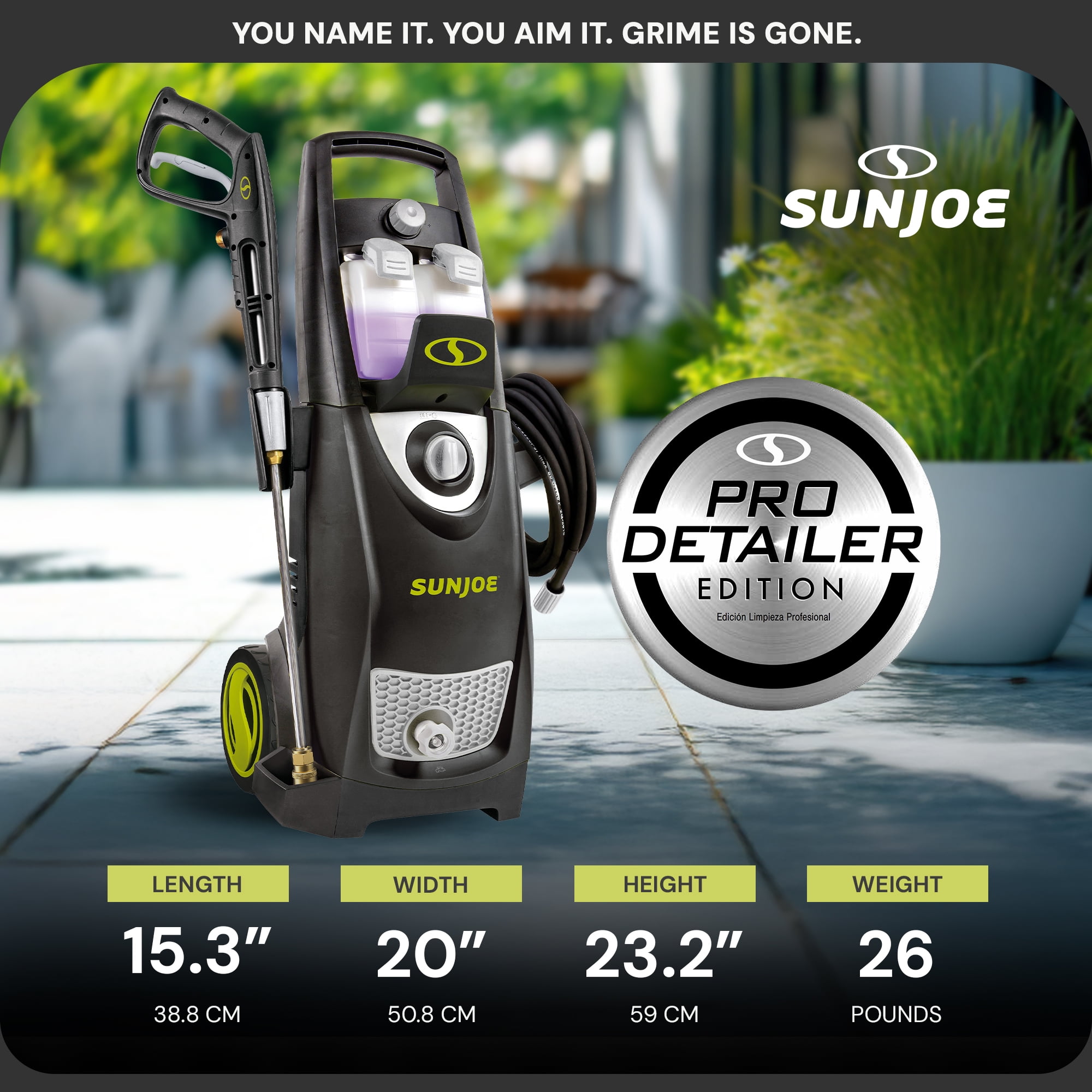 Open Box Sun Joe Electric Pressure Washer, Portable Power Washer with Wheels