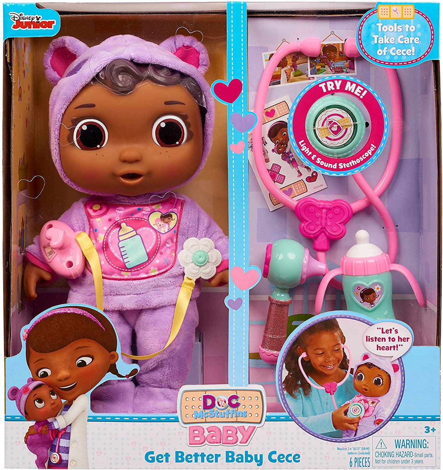 Just Play Disney Doc Mcstuffins Get Better Baby Cece Doll Ages 3 Toy Doctor