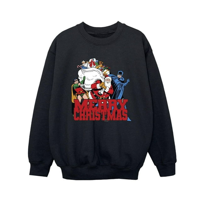 DC Comics Garçons Batman Chandail en Molleton de Noël Joyeux Noël
