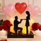 thumbnail image 1 of Candelabro de metal en forma de corazón | Lámpara de vela de metal negro | Decoración romántica para aniversarios | Adorno para pedida de mano y confesión de matrimonio | Regalo de recuerdo para, 1 of 6