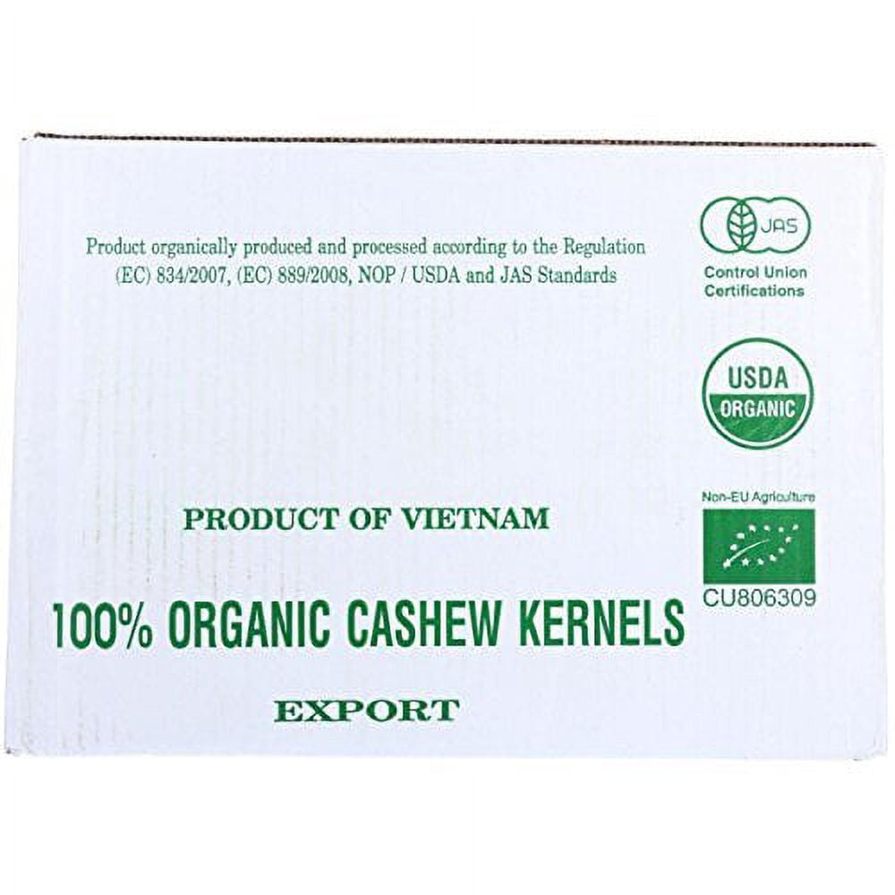 Bulk Nuts Cashews - Organic - Whole - Raw - 25 lbs