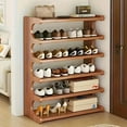 thumbnail image 5 of Lincordor Wooden Shoe Rack for Entryway, 18-25 Pair Large Capacity Storage Rack, Solid Wood Narrow Storage Rack for Hallway, Can be Used as Bookshelf and Plant Rack, 5 of 7