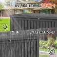 thumbnail image 5 of Decksplore 150 Gal Outdoor Storage Box, Lockable, UV-Resistant, HDPE Waterproof Deck Box, Outdoor Storage Bench for Cushions, Folding Chairs (Black), 5 of 7