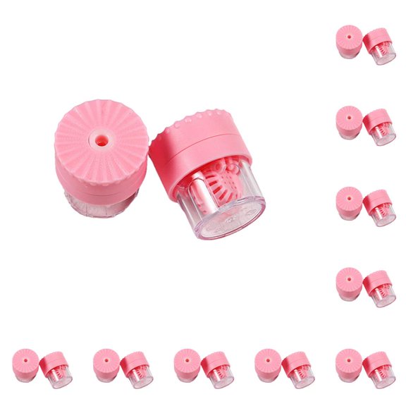 Vogacara Herramienta de limpieza de lentes de contacto portátil profesional reutilizable giratorio lentes de senderismo reemplazo contenedor de Rosado 10piezas Vogacara CBP444196