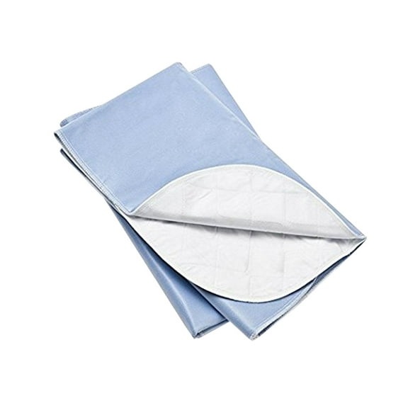 Platinum Care Pads 5 Pack, Bed Pad Standard Reusable Underpad Washable 34x36 Blue