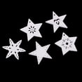 thumbnail image 4 of 50 White 30x30x2mm Mini Wooden Snowflake Star Shapes Pieces Decor Embellishment Card Making Wedding Favors Christmas Ornaments, 4 of 8