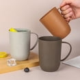 thumbnail image 3 of NAMZI Set of 2 Lightweight Wheat Straw Cups, Reusable Wheat Straw Fiber Drinking Glasses, Ideal for Home Daily Use, Office & Outdoor Picnics - Beige, 3 of 5