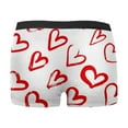 thumbnail image 4 of Mens Funny Novelty Heart Boxer Briefs Valentine's Day Hearts Underwear Heart Love Boxer Briefs For Men White L, 4 of 5
