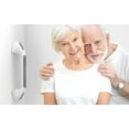 thumbnail image 6 of AmeriLuck 16.5inch 2 Pack Elongated Suction Shower Grab Bar, Balance Assist Bathroom Shower Handle, Bathtub Grab handrail with Indicators (White/Grey), 6 of 10