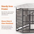 thumbnail image 5 of Fowroa 52 Inch Wooden Corner Dog Crate Furniture, Indoor Decorative Dog Kennel for Large Dogs, Gray, 5 of 13