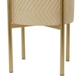 thumbnail image 5 of CosmoLiving by Cosmopolitan 23", 19"H Indoor Outdoor Beige Metal Planter with Removable Stand (2 Count), 5 of 9