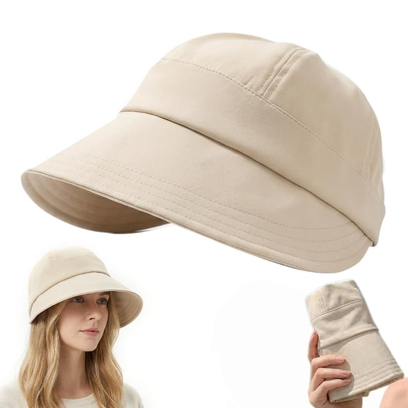 longantii Wide Brim Baseball Cap for Women & Men, UPF Sun Protection Adjustable Baseball Hat for Hiking, Camping, Beach Beige