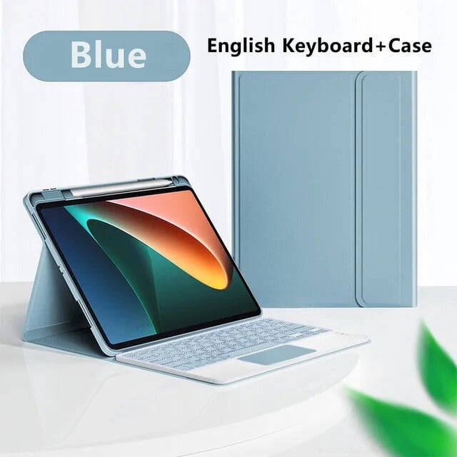 Keyboard Case for Xiaomi Mi Pad 5 6 Pro Keyboard Case Tablet Cover for MiPad 5 6 Redmi Pad Wireless Bluetooth Keyboard Case English Blue Mi Pad 5 Pro 11inch