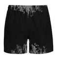 thumbnail image 4 of Ceisia Mens Flame Graphic Swim Trunks Drawstring Elastic Waist Pockets Quick Dry Five Pocket Length Beach Bottoms Gray XXXXL Gifts for Father, 4 of 5