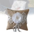 thumbnail image 2 of Lace Flower Rings Pillow Rings Cushion Holder Rural Styles Rings Bearer for Bride, 2 of 9