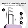 thumbnail image 6 of GinzaTravel 3 Piece Hradside Expandable  Luggage Sets,ABS Hard Shell Suitcase with Wheels,Lilac purple, 6 of 11