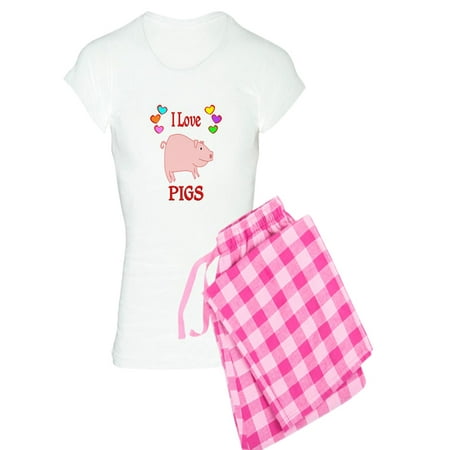 

CafePress - I Love Pigs - Women s Light Pajamas