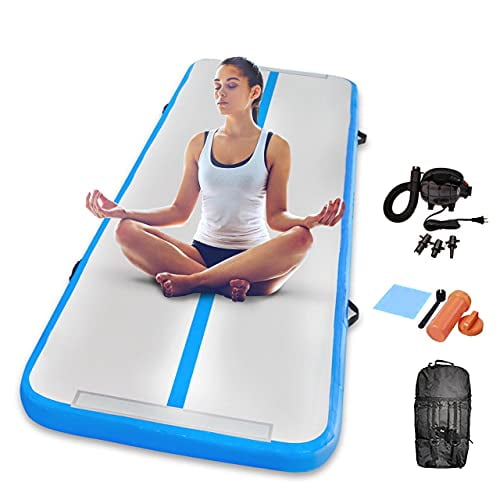 Pump Details about   Inflatable Air Mat Gym Floor Tumbling Yoga Sports Gymnastics GYM Mat 