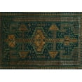 thumbnail image 1 of Ahgly Company Machine Washable Indoor Rectangle Persian Turquoise Blue Traditional Area Rugs, 3' x 5', 1 of 4